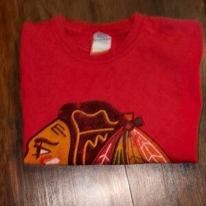 Gildan Kids Red Long Sleeve Tee with Graphic